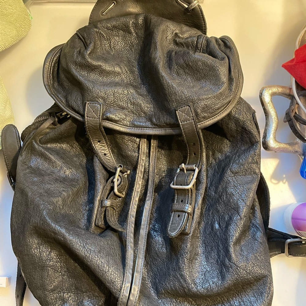 This is a Christian Peau leather backpack. Brand new mostly. Only used 1 day.